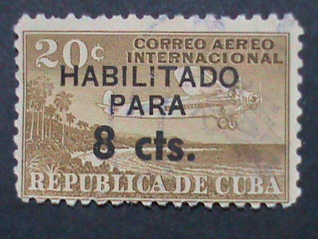 ​CUBA-ONE OVER PRINT VERY OLD CUBA USED-STAMP-VF WE SHIP TO WORLD WIDE