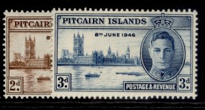 PITCAIRN ISLANDS GVI SG9-10, VICTORY set, M MINT.