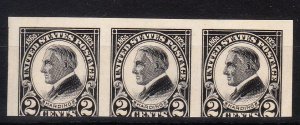 MOstamps - US Scott #611 Mint OG H Strip of 3 - Lot # HS-D697