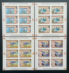 2005 Jules Verne Ivory Coast Minisheets Stamps Imperf. -