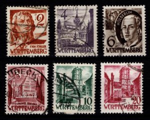 Germany [French Zone] Wurttemberg 1948 ‘PF’ omitted, Part Set [Used]