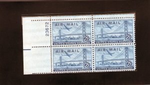 C36 Plane over Bridge, MNH UL-PB/4 (#23672) SCARCE #