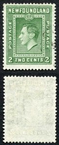 Newfoundland SG268 2c Green Kiss Print