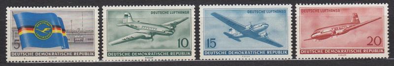 East Germany - 1956 Lufthansa Sc# 280/283 - MH (746N)