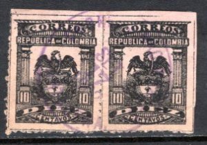 Colombia  #269a pair  Used  VF   CV $4.00  .....  1430791