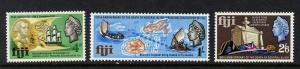 Fiji 233-5 MNH Ship, Map, Flag, Admiral Bligh