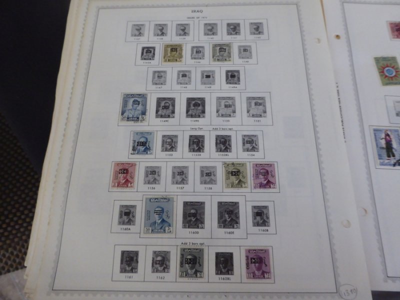 Iraq 1918-1976 Stamp Collection on Album Pages