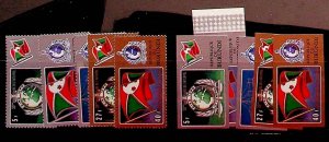 BURUNDI Sc 428-30,C181-2 NH PERF+IMPERF SETS OF 1973 - INTERPOL