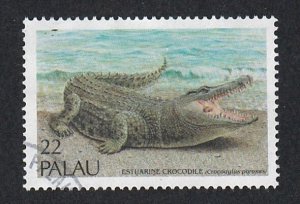 Palau # 115, Crocodile, Used.