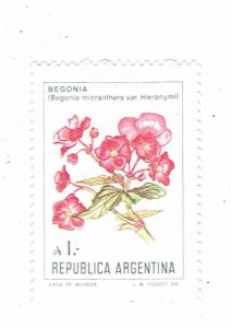 ARGENTINA SCOTT#1524 1985 BEGONIA - MH