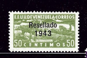 Venezuela 382 MNH 1943 Overprint issue