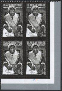 NEW ISUE (Forever) Phyllis Wheatley, Poet Plate Block: LR#P1111 (2026) SA
