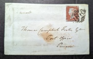 1845 England Penny Red Wax Sealed Cover to Cavan