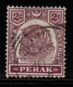 MALAYA PERAK SG67 1895 2c DULL PURPLE & BROWN USED