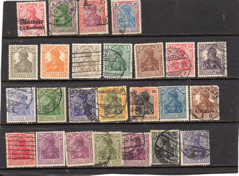 German definitives used