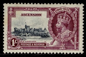ASCENSION GV SG34, 1s SILVER JUBILEE, M MINT. Cat £23. 