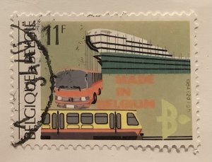 Belgium 1984 Scott 1163 used - 11fr,   Transport material,  Boat, Train, Bus