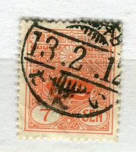 JAPAN; 1900s early Taisho series fine used 7s. value fair Postmark