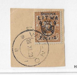 Central Lithuania Sc #16  4m on 30sk used VF