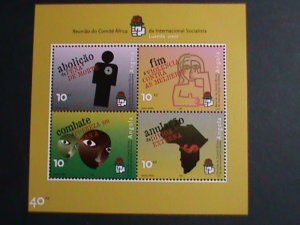 ANGOLA STAMP-2002 -SC#1221a MEETING OF AFRICAN INTERNATIONAL SOCIALISTS-MNH-S/S