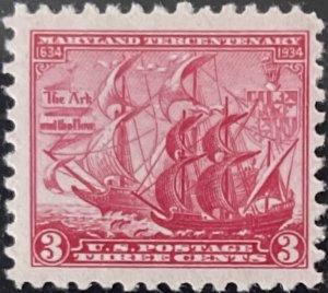 Scott #736 1934 3¢ Maryland Tercentenary MNH OG F/VF