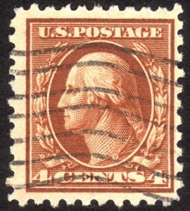 1916, US 4c, Washington, Used, Sc 465