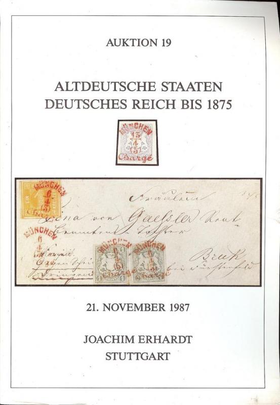 Erhardt: Sale # 19  -  Altdeutsche Staten Deutsches Reich...