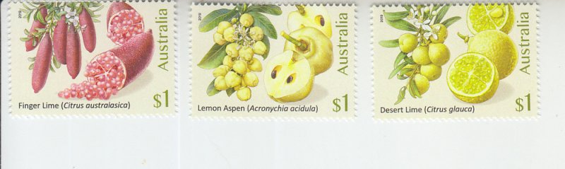 2019 Australia Bush Citrus (3) (Scott 5003-05) MNH