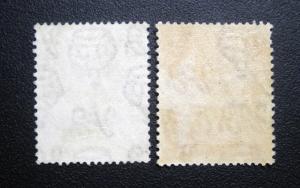 BARBADOS STAMP 1925. SCOTT # 166A - 167A. USED. ITEM 1