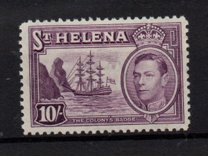 St. Helena 1938-44 10/- purple mint LHM SG140 WS36397