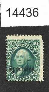 MOMEN: US STAMPS # 68s MINT OG H SPECIMEN $200 LOT #14436