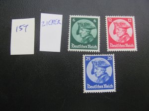 Germany 1933 MNH SIGNED SC 398-400 VF/XF 320 EUROS (157)