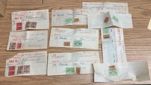 KAPPYSTAMPS  1933 STOCK TRANSFER RECEIPTS LOT OF 10  A263A