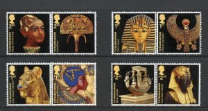 GREAT BRITAIN  DISCOVERING TUTANKHAMUN'S TOMB SET MINT NEVER HINGED