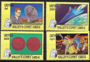 GRENADA SG1494/7 1986 HALLEY'S COMET SET MNH