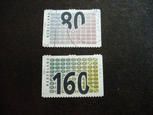 Stamps - Netherlands - Scott# 952-953 - Used Set of 2 Coil Stamps