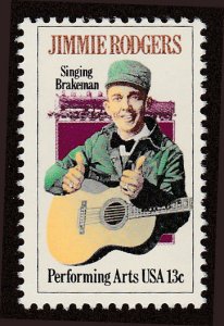 # 1755 MINT NEVER HINGED ( MNH ) JIMMIE RODGERS AND LOCOMOTIVE