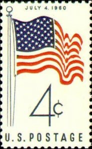 Scott #1153 - 4 Cent Stamp  50 Star U.S.Flag, July 4th- MNH 1960