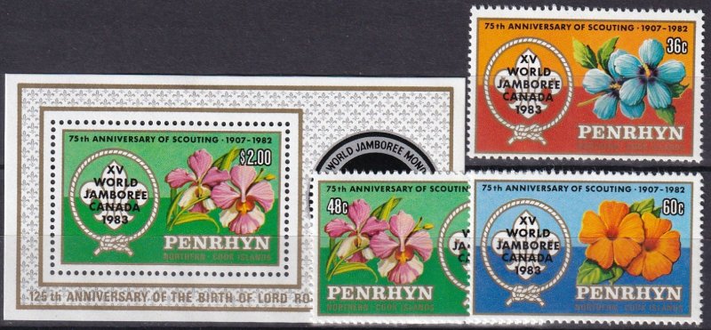 Penrhyn Island  #219-22 MNH CV $9.70 (Z6119)