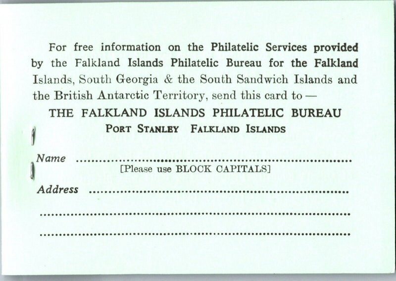 KAPPYSstamps  SOUVENIR SHEET FALKLAND ISLANDS BOOKLETS NH  CV $14