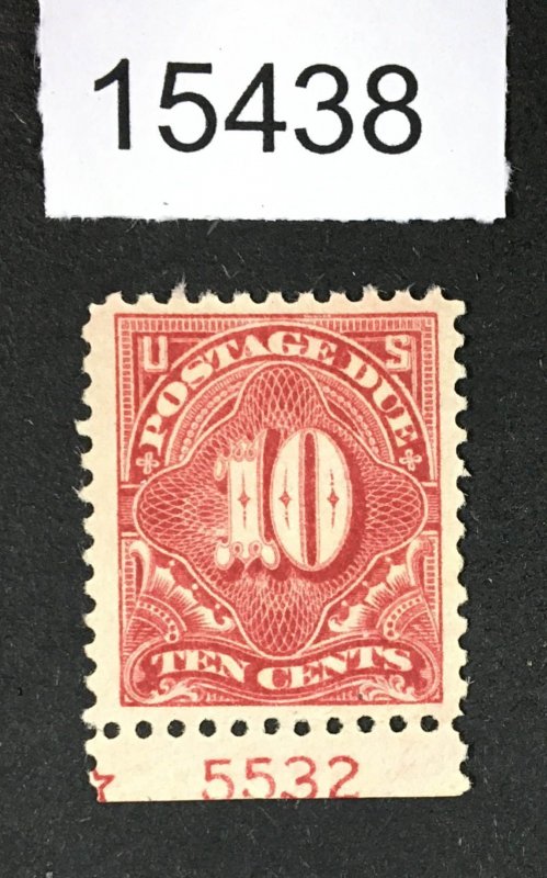 MOMEN: US STAMPS # J65 PLATE SINGLE MINT OG NH LOT #15438