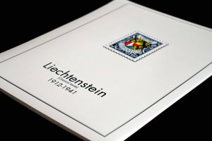 COLOR PRINTED LIECHTENSTEIN [CLASS.] 1912-1941 STAMP ALBUM PAGES (23 ill. pages)