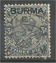 BURMA, 1937, used 3p, Overprinted, Scott 1