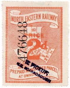 (I.B) North Eastern Railway : Prepaid Newspaper Parcel 2d (Scarborough)