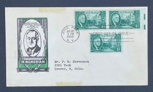 Scott 930   FDC   Franklin D Roosevelt - Hyde Park   Ioor Cachet