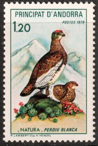 Andorra (French) #268  MNH - Birds White Partridges (1979)