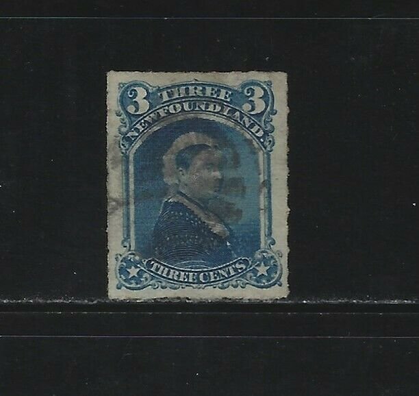 NEWFOUNDLAND - #39 - 3c QUEEN VICTORIA VF USED STAMP