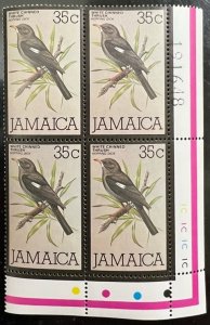 Jamaica Scott# 476 VF NH Unused Plate Block of 4 Cat $14.95+
