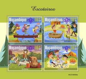 Mozambique 2019 MNH Scouting Stamps Boy Girl Scouts 4v M/S