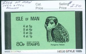 Isle of Man Peregrine Booklet Scott 146a and 190a panes 